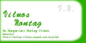 vilmos montag business card